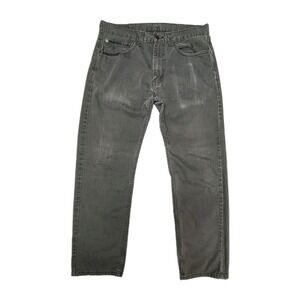 Levi's 505 Regular Straight Jeans 34x30 (Measures 33x28) Gray Denim